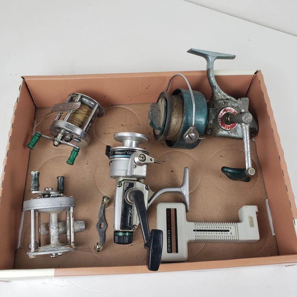 Vintage Fishing Reel Lot Pflueger Supreme‎ Shakespeare Alpha Heddon Zebco Parts